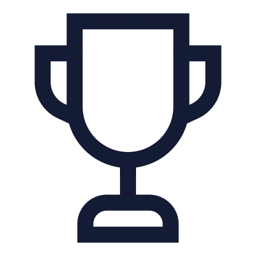 Trophy Icon in Stroke Sharp style