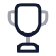 Trophy icon with twotone rounded style