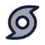 Tropicalstorm icon with duotone rounded style