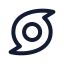 Tropicalstorm icon with stroke standard style