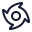 Tropicalstormtracks icon with stroke rounded style