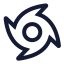 Tropicalstormtracks icon with stroke sharp style