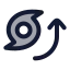 Tropicalstormtracks icon with duotone rounded style