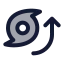 Tropicalstormtracks icon with duotone standard style