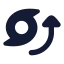 Tropicalstormtracks icon with solid rounded style