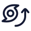 Tropicalstormtracks icon with stroke rounded style
