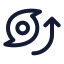 Tropicalstormtracks icon with stroke standard style