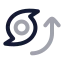 Tropicalstormtracks icon with twotone rounded style