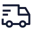 Truckdelivery icon with stroke sharp style