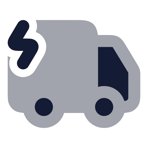 Truck Electric Icon in Bulk Rounded style