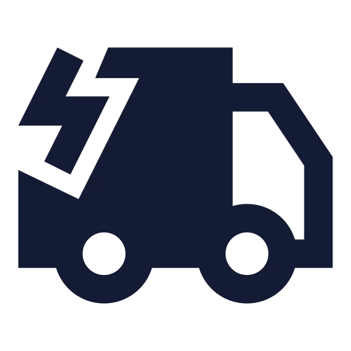 Truck Electric Icon in Solid Sharp style