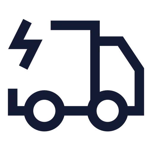 Truck Electric Icon in Stroke Sharp style