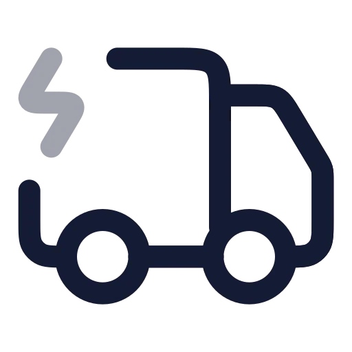 Truck Electric Icon in Twotone Rounded style