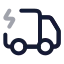 Truckelectric icon with twotone rounded style