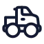 Truckmonster icon with stroke rounded style