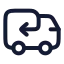 Truckreturn icon with stroke rounded style