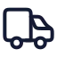 Truck icon with stroke rounded style