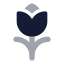 Tulip icon with bulk rounded style