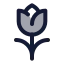 Tulip icon with duotone rounded style