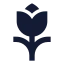 Tulip icon with solid sharp style