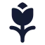 Tulip icon with solid standard style