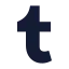 Tumblr icon with solid sharp style