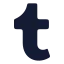 Tumblr icon with solid standard style