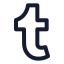 Tumblr icon with stroke standard style