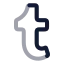 Tumblr icon with twotone rounded style