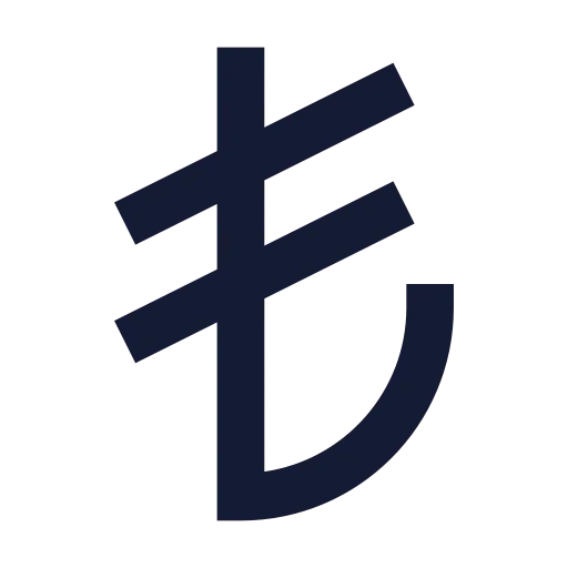 Turkish Lira Icon in Solid Sharp style