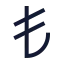 Turkishlira icon with stroke sharp style