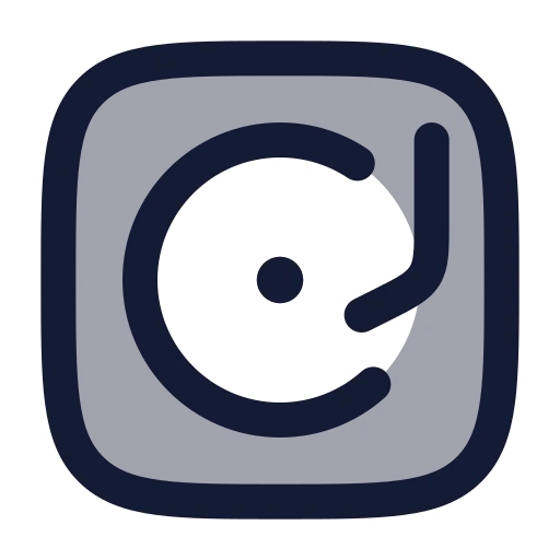 Turntable Icon in Duotone Rounded style
