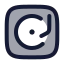 Turntable icon with duotone rounded style