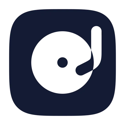 Turntable Icon in Solid Rounded style