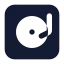 Turntable icon with solid standard style
