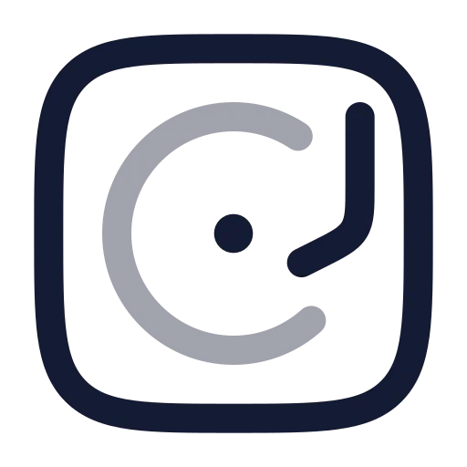 Turntable Icon in Twotone Rounded style