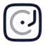 Turntable icon with twotone rounded style