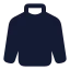 Turtleneck icon with solid rounded style