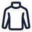 Turtleneck icon with stroke rounded style
