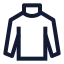 Turtleneck icon with stroke sharp style