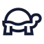 Turtle icon with solid sharp style