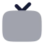 Tv icon with bulk rounded style
