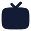 Tv icon with solid rounded style