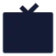 Tv icon with solid sharp style