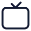 Tv icon with stroke standard style