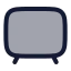 Tv icon with duotone rounded style