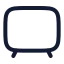 Tv icon with stroke rounded style