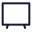 Tv icon with stroke sharp style