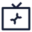 Tvfix icon with stroke sharp style