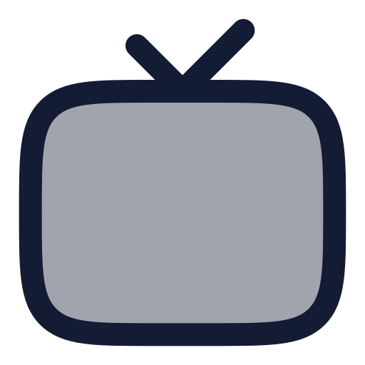 Tv Minimal Icon in Duotone Rounded style